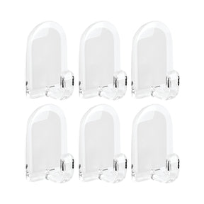 iDesign 1 in. L Clear Plastic Hook 6 pk, Pack of 6