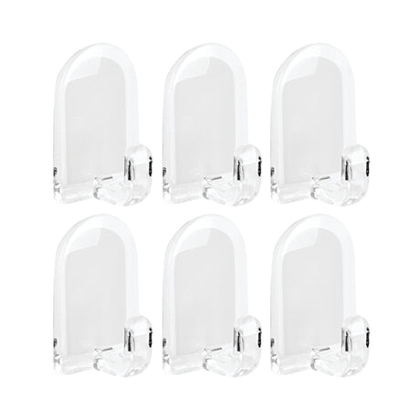 iDesign 1 in. L Clear Plastic Hook 6 pk, Pack of 6