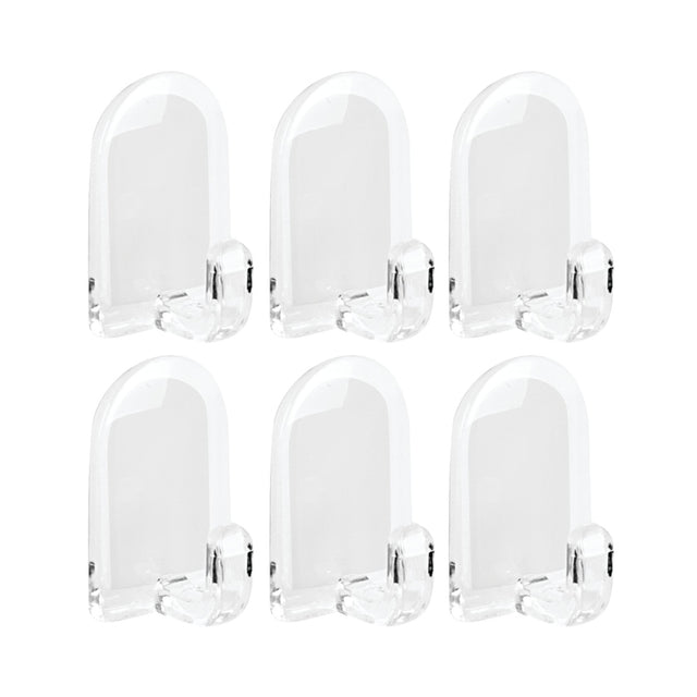 iDesign 1 in. L Clear Plastic Hook 6 pk, Pack of 6