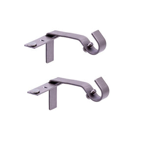 Kenney Fast Fit Pewter Silver Modern/Contemporary Curtain Rod Bracket 5/8 in. L