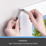 Kenney Fast Fit Pewter Silver Modern/Contemporary Curtain Rod Bracket 5/8 in. L