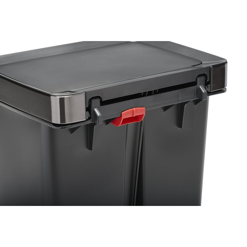 Rubbermaid Premier Series III 13 gal Gray Plastic/Stainless Steel Step On Trash Can, Pack of 4