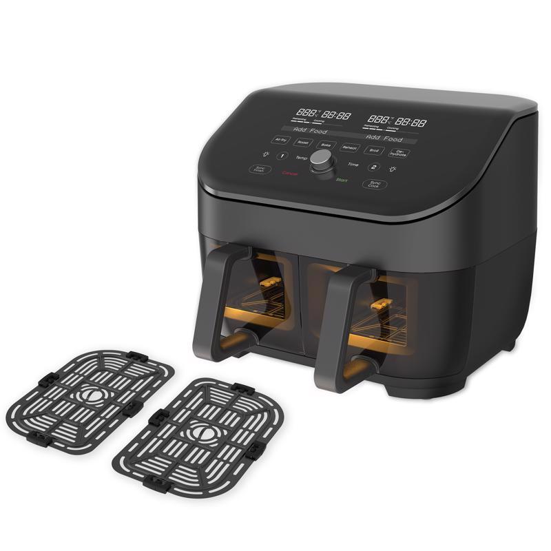 Instant Vortex Dual Basket Black 8 qt Programmable Digital Air Fryer