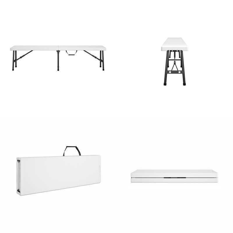 Cosco White Plastic Casual Folding Bench 1 pk