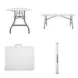 Cosco Casual 29.69 in. W X 72 in. L Rectangular Folding Buffet Table, Pack of 2