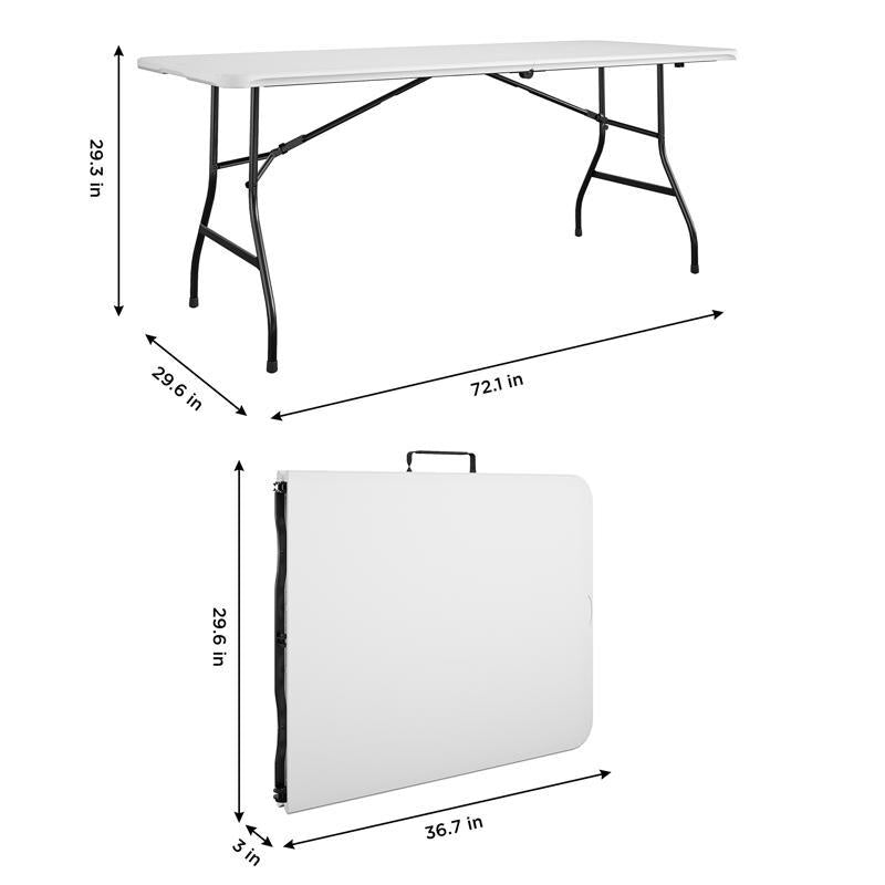 Cosco Casual 29.69 in. W X 72 in. L Rectangular Folding Buffet Table, Pack of 2