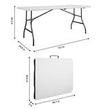 Cosco Casual 29.69 in. W X 72 in. L Rectangular Folding Buffet Table, Pack of 2