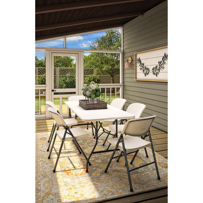 Cosco Casual 29.69 in. W X 72 in. L Rectangular Folding Buffet Table, Pack of 2