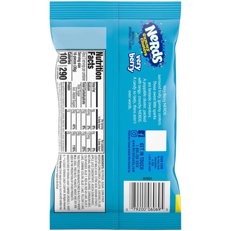 Nerds Very Berry Clusters Gummy Candy 3 oz, Pack of 12