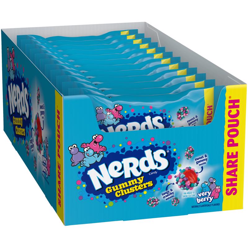 Nerds Very Berry Clusters Gummy Candy 3 oz, Pack of 12