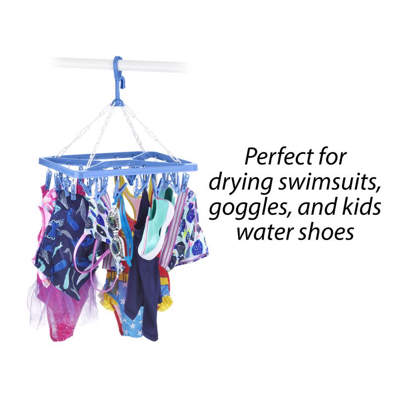 Whitmor 18.5 in. H X 11.6 in. W X 2 in. D Plastic Hanging Clothes Drying Rack