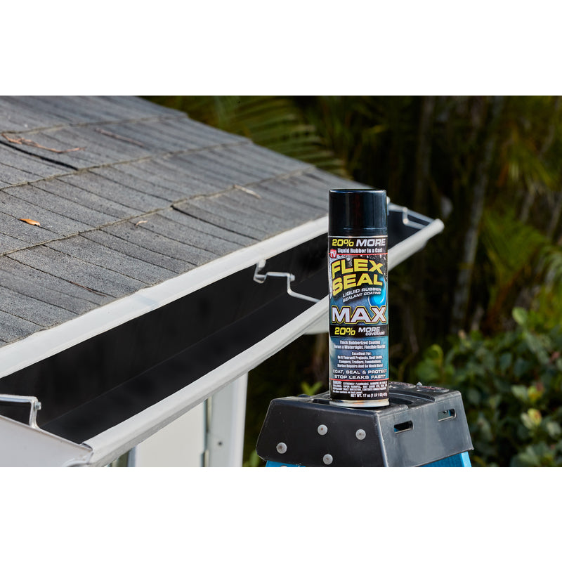 Flex Seal Family of Products Flex Seal MAX Clear Rubber Spray Sealant 17 oz, Pack of 4