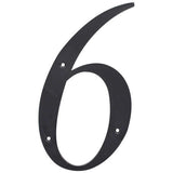 HILLMAN 6 in. Reflective Black Plastic Nail-On Number 6 1 pc, Pack of 3
