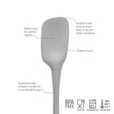 Tovolo Flex-Core Oyster Gray Nylon/Silicone Spoonula, Pack of 6