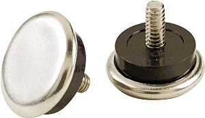 Shepherd Hardware 9450 Furniture Glide, Round, 1-1/16 in Dia Dimensions, Metal/Rubber, Silver, 4/PK