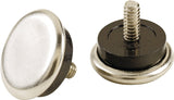 Shepherd Hardware 9450 Furniture Glide, Round, 1-1/16 in Dia Dimensions, Metal/Rubber, Silver, 4/PK