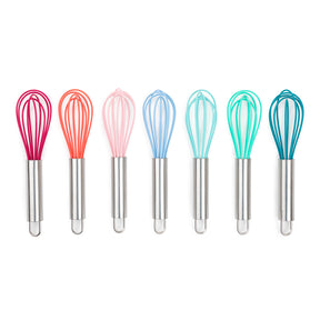 Core Kitchen Assorted Silicone/Stainless Steel Mini Whisk, Pack of 18