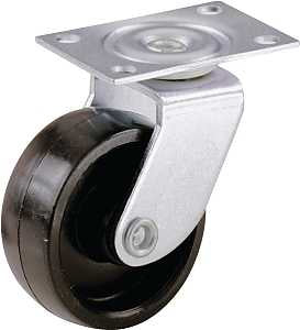 Shepherd Hardware 9558 Swivel Caster, 1-1/4 x 1-3/4 in Plate, 1.6 in L x 4.6 in W x 6.6 in H Dimensions, Plastic Wheel