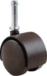 Shepherd Hardware 9673 Swivel Caster, Stem Mounting, 2 in Dia Wheel, Nylon Wheel, Black, 75 lb, Pack of 6
