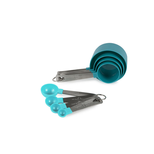 Core Kitchen Polypropylene Blue/Silver Measuring Spoon Set
