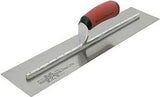Marshalltown MXS81D Finishing Trowel, 4 in W Blade, 18 in L Blade, Spring Steel Blade, Square End, Curved Handle