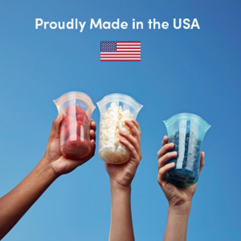 Zip Top Teal Storage Cup Set 1 pk