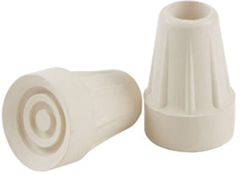 Shepherd Hardware 9742 Crutch Tip, Round, Rubber, Off-White, 7/8 in Dia, Pack of 6