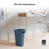 Umbra 2 gal Blue Polypropylene Modern Trash Can, Pack of 6