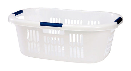 Rubbermaid Hip-Hugger White Plastic Laundry Basket, Pack of 6