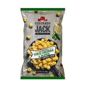 Colorado Jack Legendary White Cheddar and Jalapeno Gourmet Popcorn 6.5 oz Bagged, Pack of 12