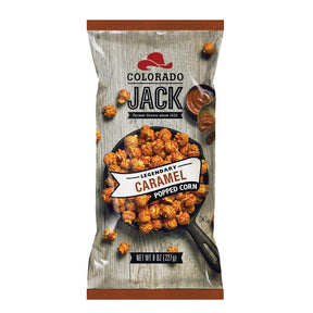 Colorado Jack Legendary Caramel Gourmet Popcorn 8 oz Bagged, Pack of 12
