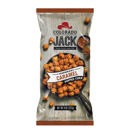 Colorado Jack Legendary Caramel Gourmet Popcorn 8 oz Bagged, Pack of 12