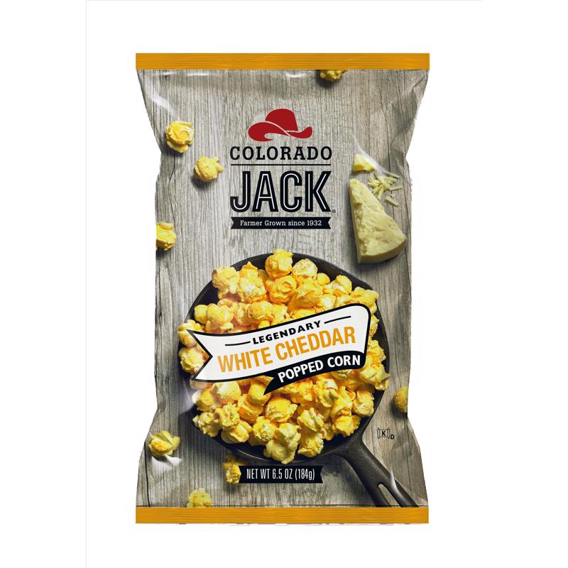 Colorado Jack Legendary White Cheddar Gourmet Popcorn 6.5 oz Bagged, Pack of 12