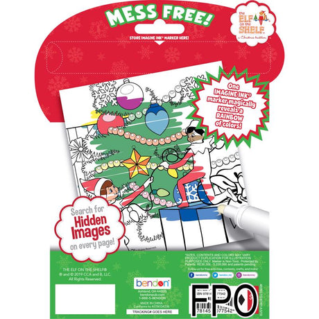 Bendon Imagine Ink Elf on the Shelf Magic Ink Pictures, Pack of 12