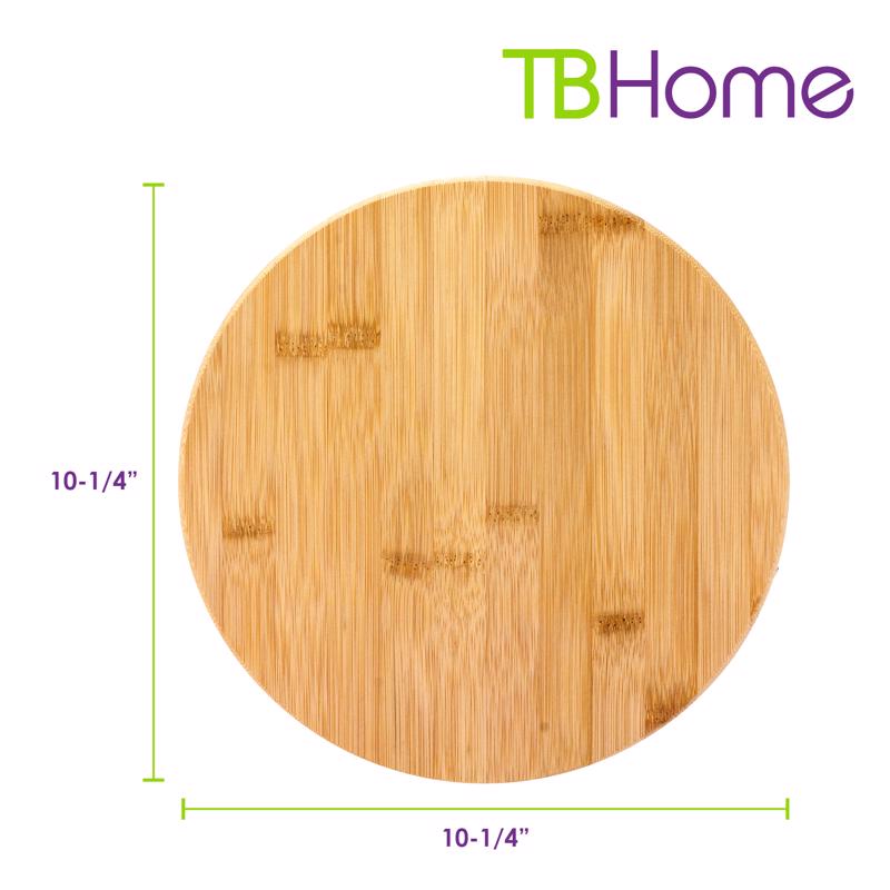 Totally Bamboo TB Home Brown 1 in. H X 10 in. D Bamboo Lazy Susan