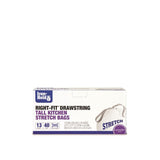 Iron-Hold Right-Fit 13 gal Lavender Tall Kitchen Bags Drawstring 40 pk, Pack of 8