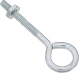 National Hardware N221-077 Eye Bolt, #10-24 Thread, 1-1/4 in L Thread, 1/2 in ID Dia Eye, 1.69 in L Shank, Steel, Zinc, Pack of 20
