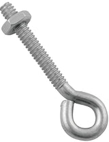 National Hardware N221-069 Eye Bolt, #10-24 Thread, Coarse Thread, 1-1/4 in L Thread, 0.28 in ID Dia Eye, Steel, Zinc, Pack of 20