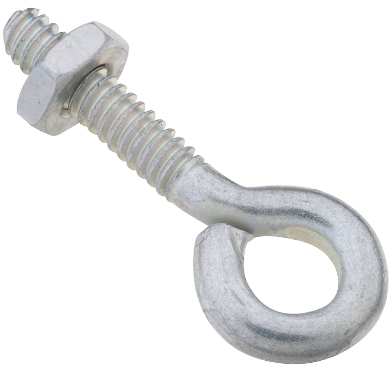 National Hardware N221-051 Eye Bolt, #10-24 Thread, Coarse Thread, 3/4 in L Thread, 0.28 in ID Dia Eye, 0.91 in L Shank, Pack of 20