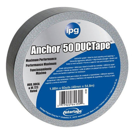 IPG 4139 Premium Duct Tape, 60 yd L, 1.88 in W, Silver