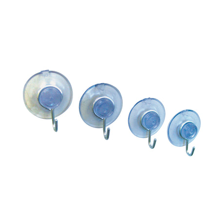Crawford Small Plastic Suction Cup Hook 4 pk, Pack of 12