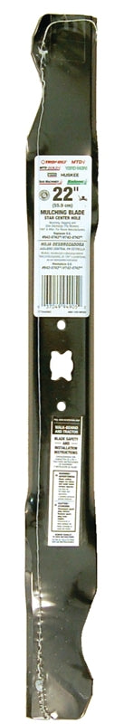 MTD 490-100-M085 Mulching Blade, 22 in L, Carbon Steel