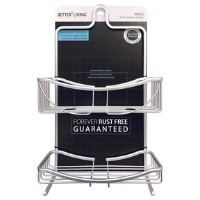 Better Living Venus 19.5 in. H X 4.5 in. W X 11 in. L Gray Shower Caddy