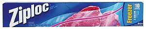 ZIPLOC FREEZER BAG 2 GALLON 10 CT
