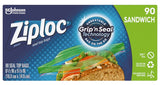 ZIPLOC EASY GUIDE SANDWICH BAG 105 CT
