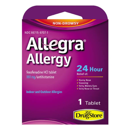 Allegra 180 mg Allergy Relief 1 pk, Pack of 6