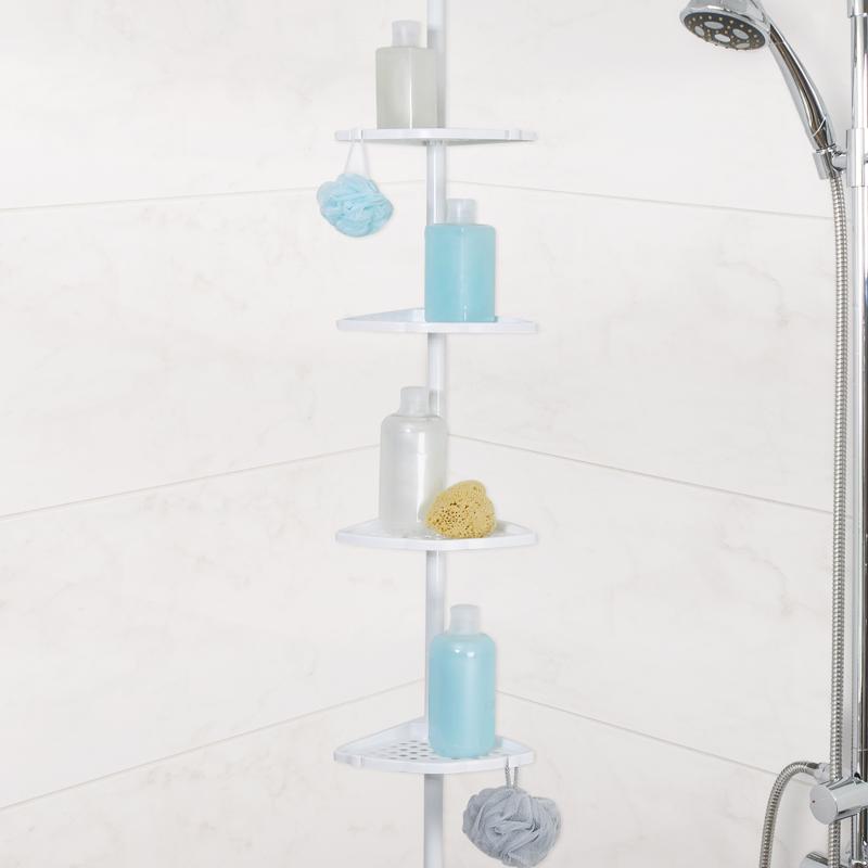 Better Living 24.36  H X 2.5 in. W X 8 in. L White Shower Corner Shelf