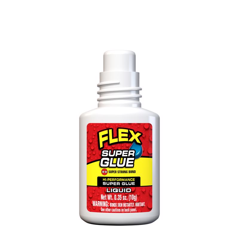Flex Seal Family of Products Flex Super Glue High Strength Clear Super Glue Brush On 10 gm, Pack of 8