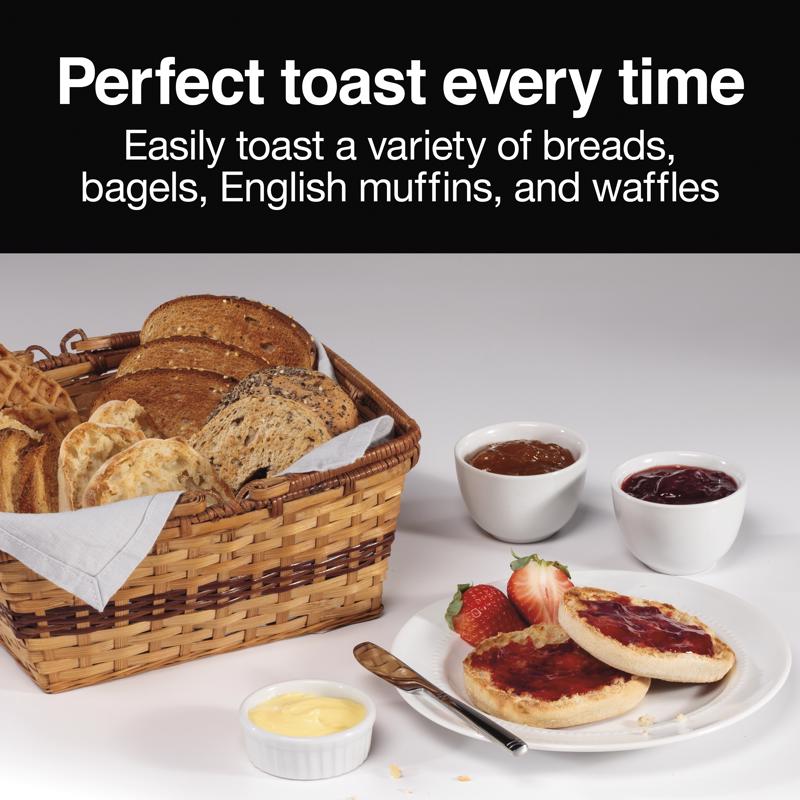 Hamilton Beach Proctor Silex Plastic Black 2 slot Toaster 6.2 in. H X 5.3 in. W X 10.3 in. D, Pack of 2