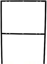 Hy-Ko FRAME-2 Rectangular Sign Frame, Metal, Black